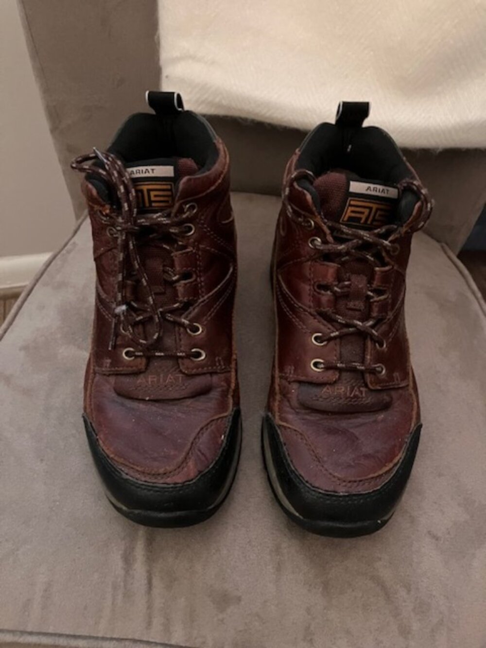 Ariat Women's Brown Leather Lace-Up Hiking Boots Size 7.5 B
